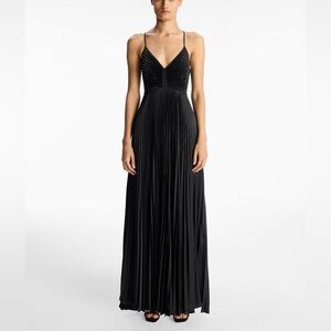 A.L.C. Aries Black Pleated Gown